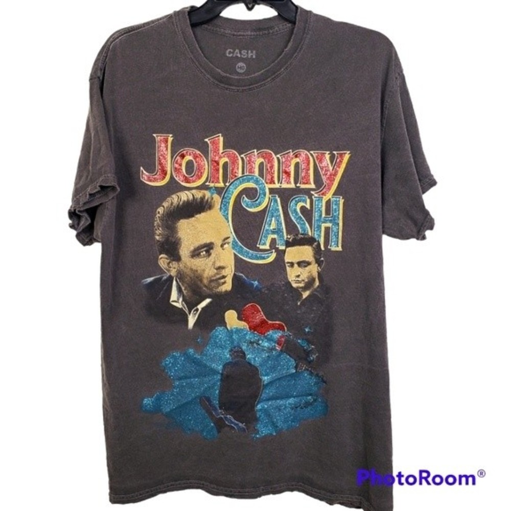 Johnny Cash Mens Short Sleeve Graphic T Shirt Size Medium
